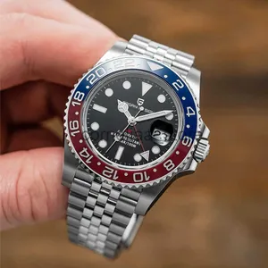 【ベゼルアンティーク加工】GMT - 限定カスタム40mm NH34 ペプシ ベゼルアンティーク加工】GMT - 限定カスタム40mm NH34 ペプシ