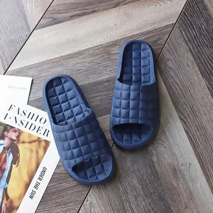 Pantofole da uomo, pantofole in memory foam per uomo, pantofole da camera da letto morbide multi-strisce, calde e accoglienti cursori a punta chiusa per ragazzi, suola in gomma antiscivolo per interni