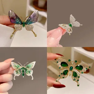 Zircon Ballet Girl & Butterfly Wing Brooch Pin - Colorful Acrylic Rhinestone Jewelry Lapel Pin For Women - View #2