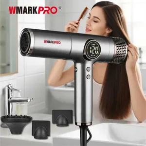 WMARK Professional Hair Dryer - Negative Ion Blow Dryer with BLDC Motor - Fast Drying for Home & Salon Use NG9117