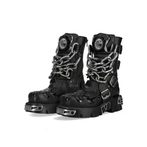 Trimming Shop Rivetti a testa di teschio con perno per giacca in pelle, decorazione per abbigliamento, progetti fai da te, accessori punk e gotici, 15 mm x 11 mm, canna di fucile