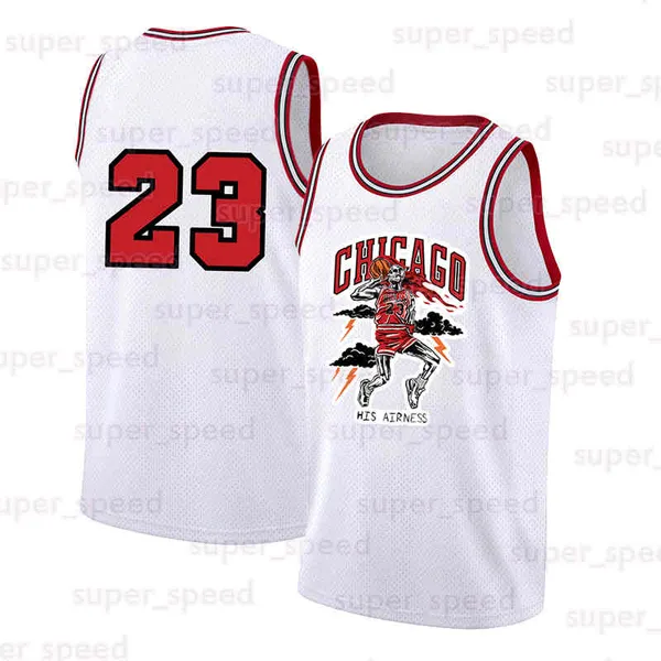 Mens Adult White 23 Basketball Jersey Halloween Horror Stitched Uniform Mesh T-Shirt Sleeveless Sports Jerseys For Theme Party Gift