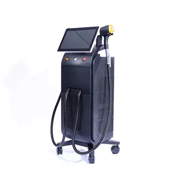 Long Pulse Diode Laser Skin Hair Removal Ice Titanium 3 Wavelength 755 808 1064nm 2 Handles Body Face Depilator Machine