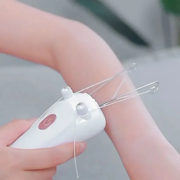 Mini Electric Facial Body Hair Removal USB Cotton Thread Epilator Shaver Trimmer Devices for Women Neck Lip Chin Arm Legs Beauty 240729
