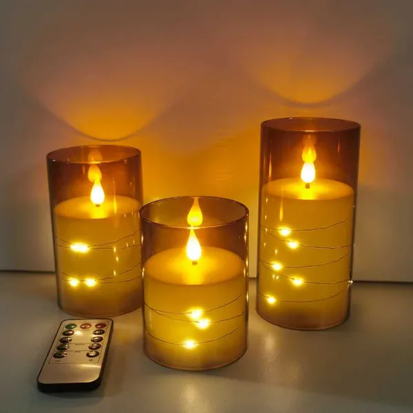 LED candle light electronic flameless flash candle light timer remote control battery power supply used for home decoration Christmas W240813