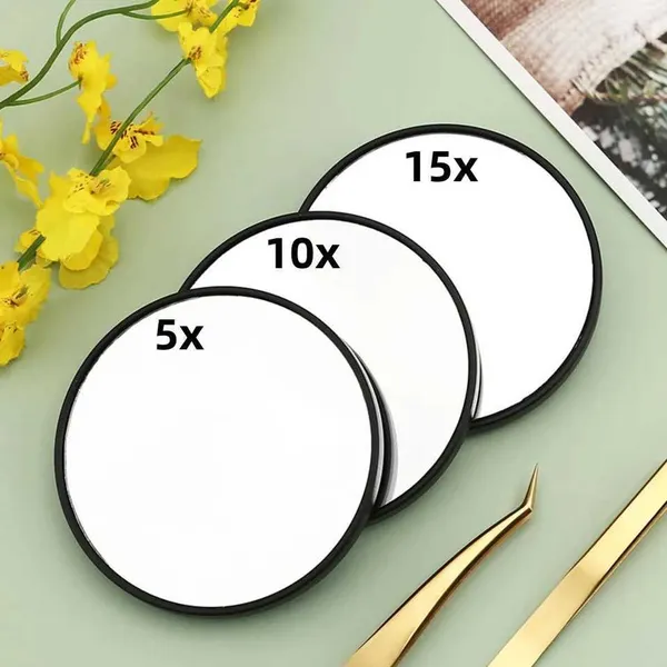 5X/10X/15X Magnifying Mirror with Suction Cup Round Cosmetics Makeup Mirror Shaving Bedroom Compact Magnification Vanity Mirrors Y240819