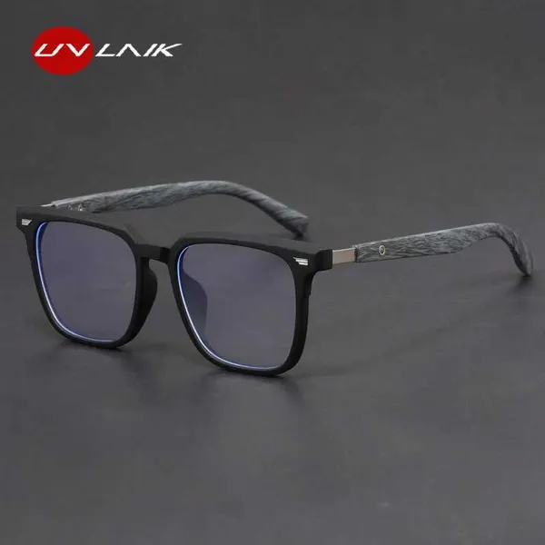 Eyeglass Frame 53MM Large Frame TR90 Eyeglasses Men Women Big Face Myopia Anti Blue Light Glasses High-end Square Wood Grain Leg Glasses Frame G240819