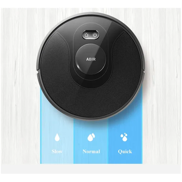 Robot vacuum cleaner ABIR X8, laser system, UV cleaning, TOF intelligence, multi-layer map, customized room, floor cleaner and various accessories black