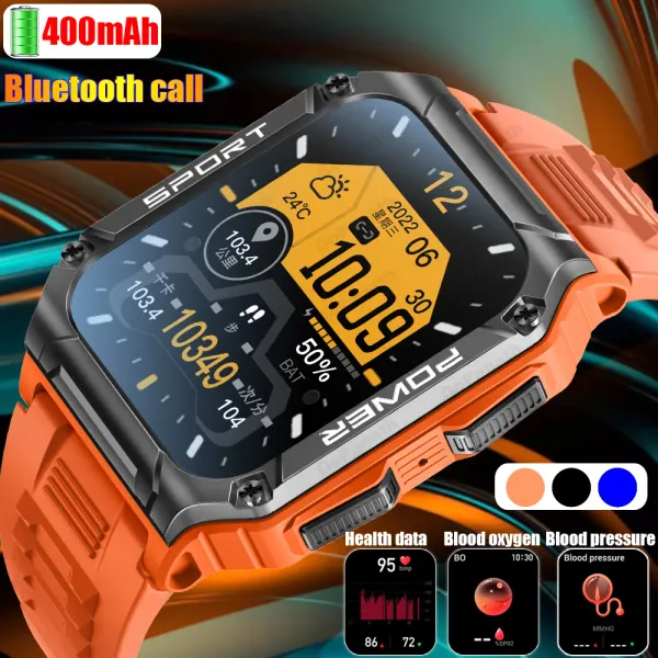 NX6 Military Smartwatch Mens Watch IP68 Waterproof 1.95 Bluetooth Phone Heart Rate Monitoring Smartwatch For Xiaomi Android Ios