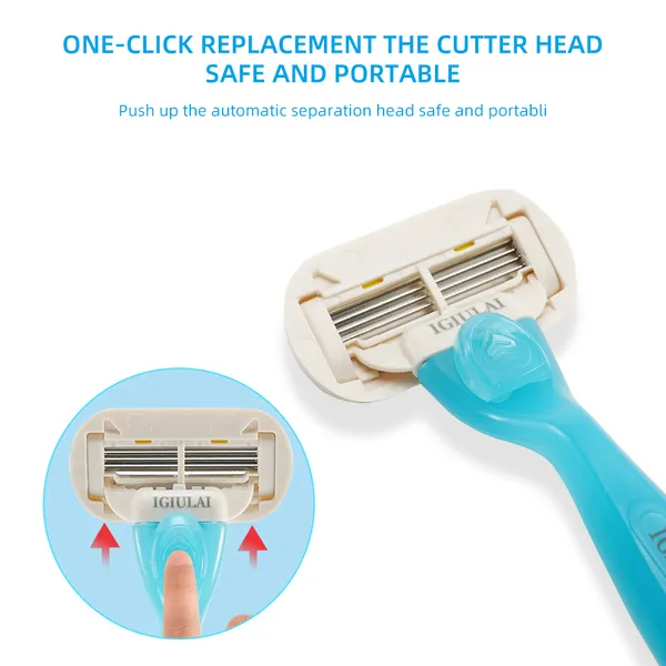 Women Hair Remover Device Knife Shaver Razor Epilator Shaving Lady's Armpit Leg Bikini Shaver Female Care Safety Razor Blade Set