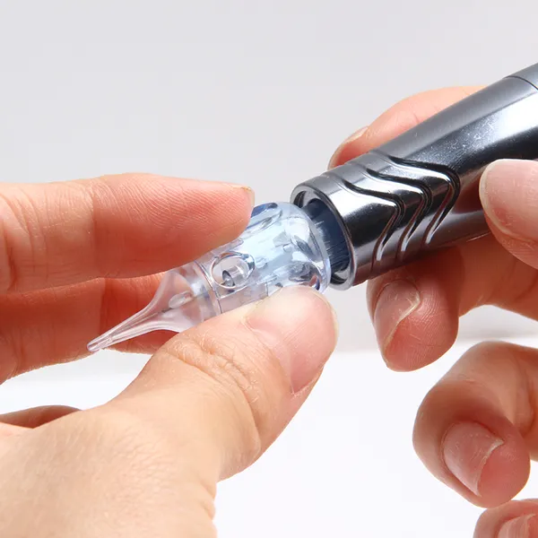 3PCS Tattoo Needle Cartridges Permanent Makeup Round Liner #08 0.25mm Microblading Hair Scalp Needles For Tattoo Machine