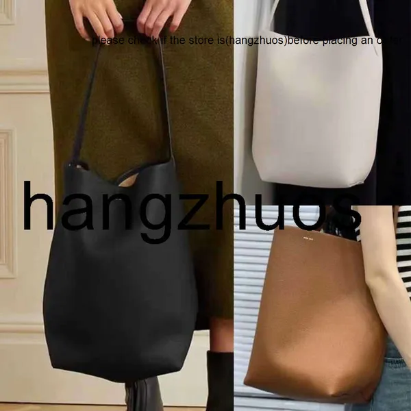The row bucket bag high-end version portable tote bag lychee grain genuine leather large capacity casual commuting bag the row bag