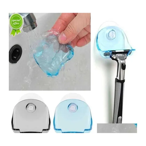 Bathroom Shelves New 1 Pcs Shaver Toothbrush Holder Washroom Wall Men Shaving Shower Shelf With Sucker Suction Cup Hook Razor Rack Han Dhjl3