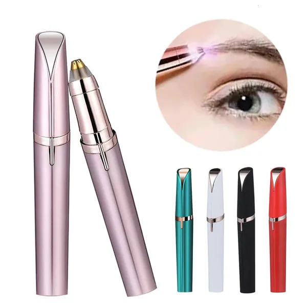 Womens Electric Eyebrow Trimmer Eye Brow Shaper Pencil Face Hair r For Women Automatic Shavers Pocketknife 240708