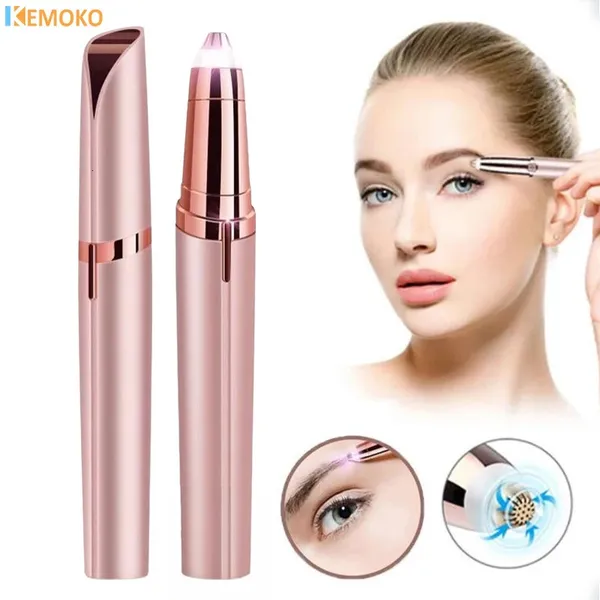 Mini Electric Eyebrow Trimmer Security Eye Brow Epilator USB Shaper Beauty Shaver Painless Automatic 240708