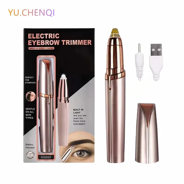 Electric Eyebrow Trimmer Eye Brow Shaper Pencil Face Hair r For Women Makeup Painless Automatic Shavers Depilator 240709