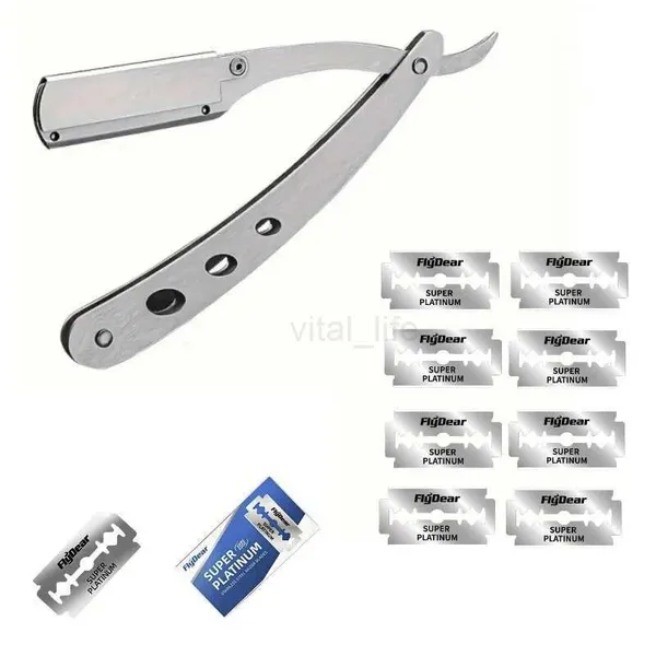 Straight Razor Foldable Safety Manual Shaves Blades Men Stainless Steel Shaving Razor Face Care Body Face Hair Removal KnifeCL240718