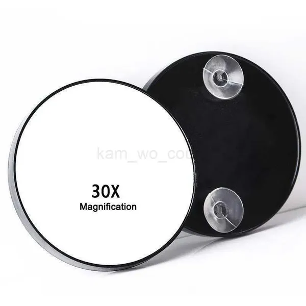 30x Times Magnifying Makeup Mirror Bathroom Suction Cup Black Beauty Mirror Shaving Cleaning Blackheads Round Small MirrorM240722