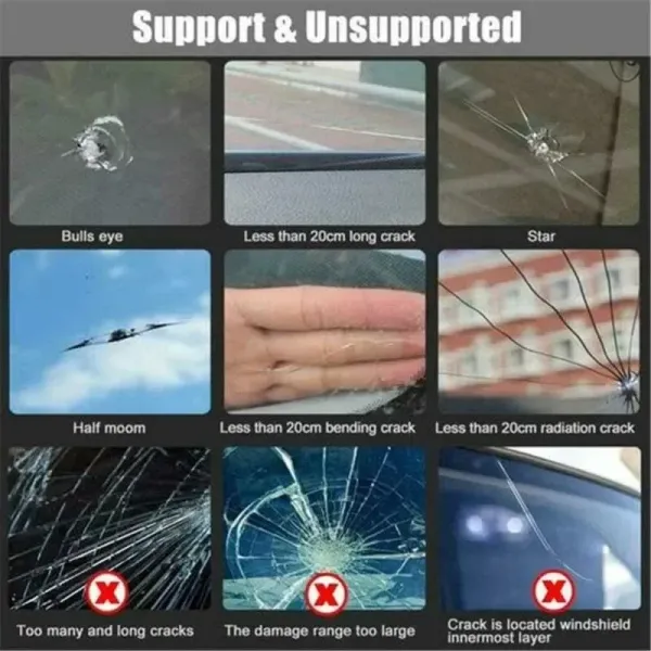 Car Windshield Cracked Repair Tool Vehicle Casement Fix Glue Glass Curing Glue Auto Glass Scratch Crack Restore Car Tools