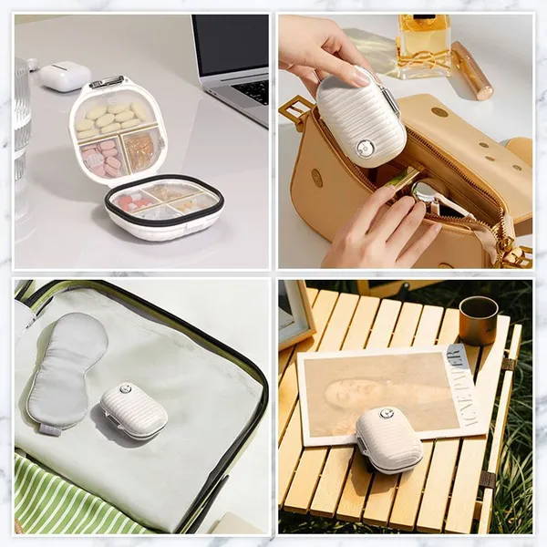Seven day Travel Mini Portable Medicine Box High Beauty Multi Grids Sealed Storage Box for Split Jewelry Pill