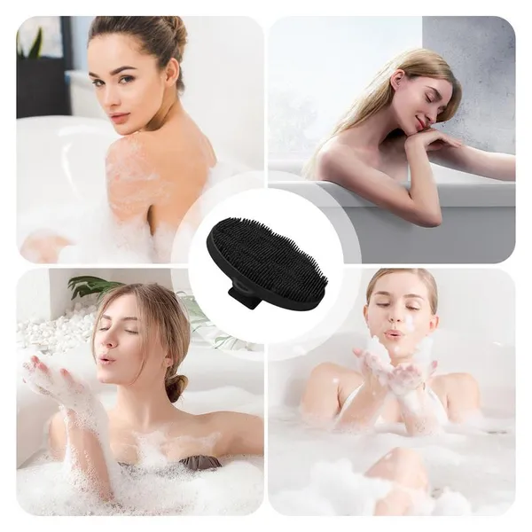 Silicone Body Scrubber for Men and Women Facial Cleansing Brush Face Deep Clean Shave Massage Body Scrubbers for Shower Use