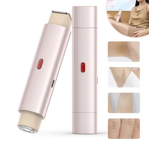 Mini Portable 2 in 1 Hair Removal Epilator Wand For Women Painless Body Hair Removal Machine For Home Travel Use Devices 240624