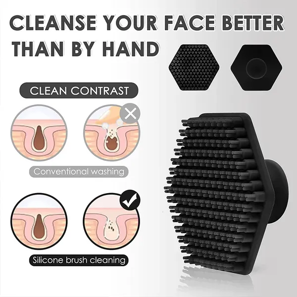 Men Cleaning Brush Scrubber Silicone Miniature Face Deep Clean Shave Massage Scrub Cleaner 240624