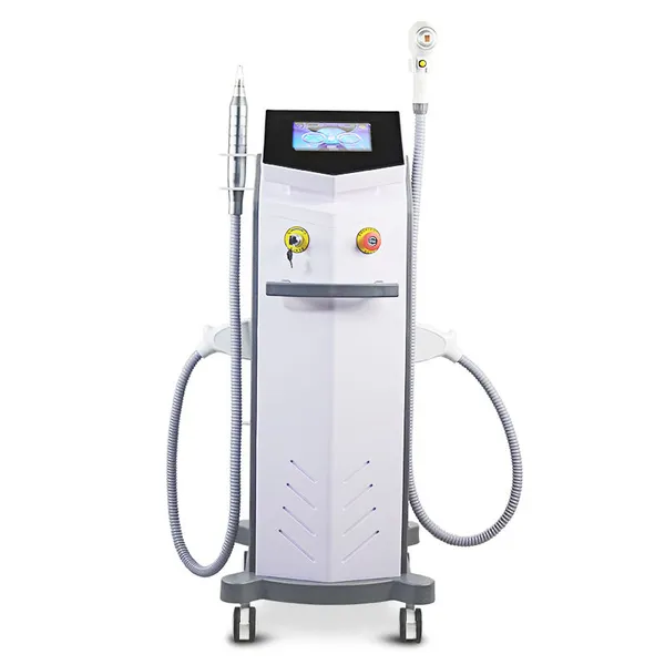 20 Million Shots Diode Laser Hair Removal Whole Body 808 Machine Tattoo/Eyebrows/Eyeliner Washing Nd Yag Instrument Skin Rejuvenation Face Firming 2 Handles Salon