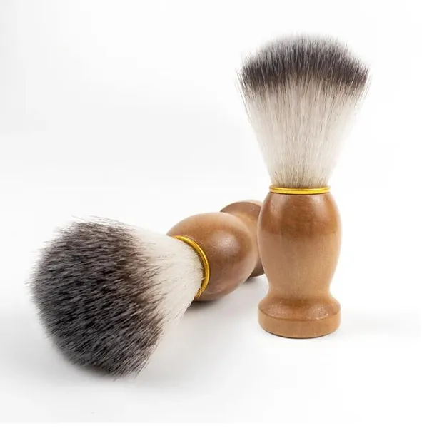 Men Shaving Beard Brush Badger Hair Shave Wooden Handle Facial Cleaning Appliance Pro Salon Tool Safety Razor Brushes Party Gift for Father