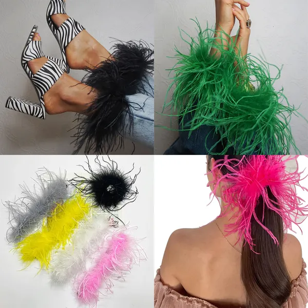 Sleevelet Arm Sleeves Fashion Anklet Cuff Sleeves Ostrich Slap Bangle Feather Bracelet Fashion Women Hair Accessories Patting Circle Wristband 230824