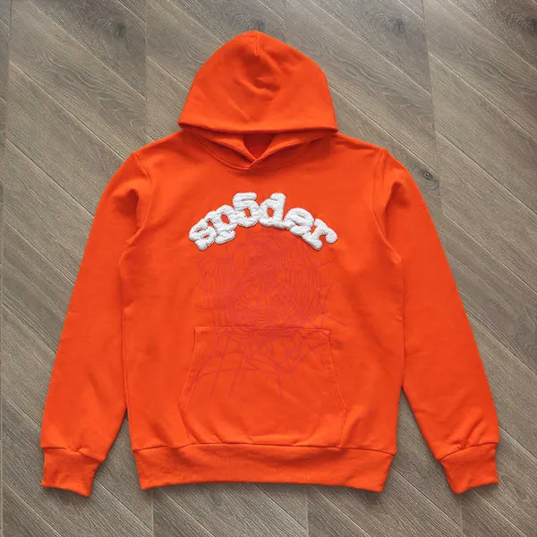 Men's Hoodies Sweatshirts Black Brown Hoodie Sweatshirt Real Photo Tracksuit Spider Web Pullovers Sp5der 555555