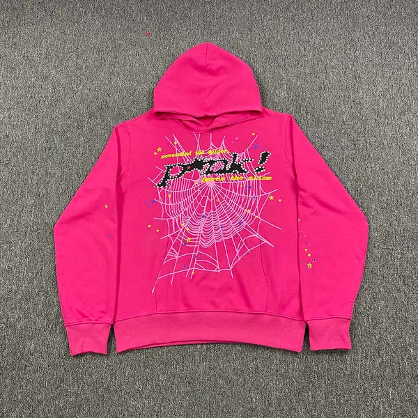 Men's Hoodies Sweatshirts Black Brown Hoodie Sweatshirt Real Photo Tracksuit Spider Web Pullovers Sp5der 555555