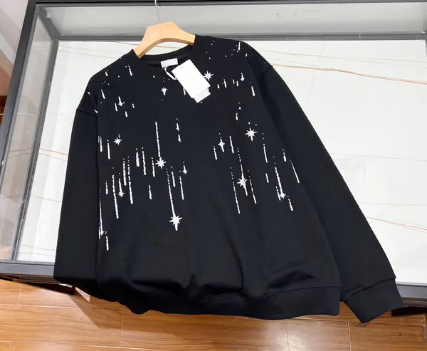 Felpa con cappuccio da uomo di marca di alta qualità nera di taglia USA del 2024 dell'ultimo designer di moda con stampa di stelle_voghion.com