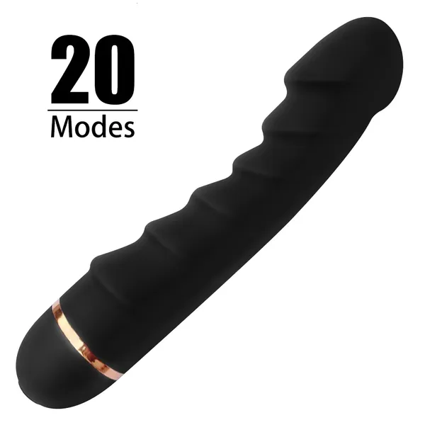 20 Mod Vibratör Vibratör Yumuşak Silikon Yapay Penis Gerçekçi Güçlü Motor G Noktası Klitoris Stimülatörü Kadın Mastürbasyon_voghion.com