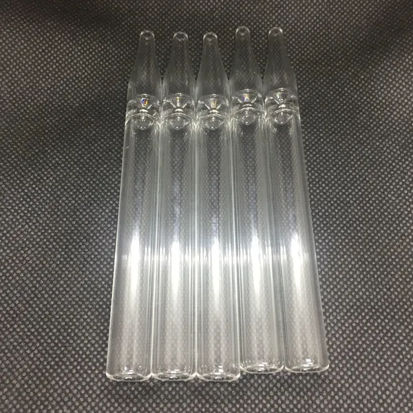 Pyrex Thick Glass Pipes Dry Herb Tobacco Preroll Rolling Roller Cigarette Holder Portable Needle Type Tips Bong Bubbler Smoking Filter Oil Rigs Straw Nails Tube DHL