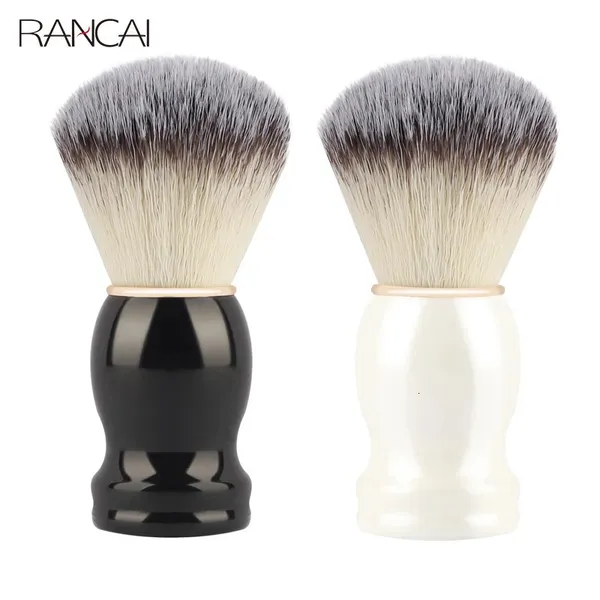 Shaving Foam RANCAI Beard Shaving Brush Makeup brushes 1pcs Wooden Handle Bristle Hair Salon Barber Soap Foam Shave Men Cleaning Tools 231025
