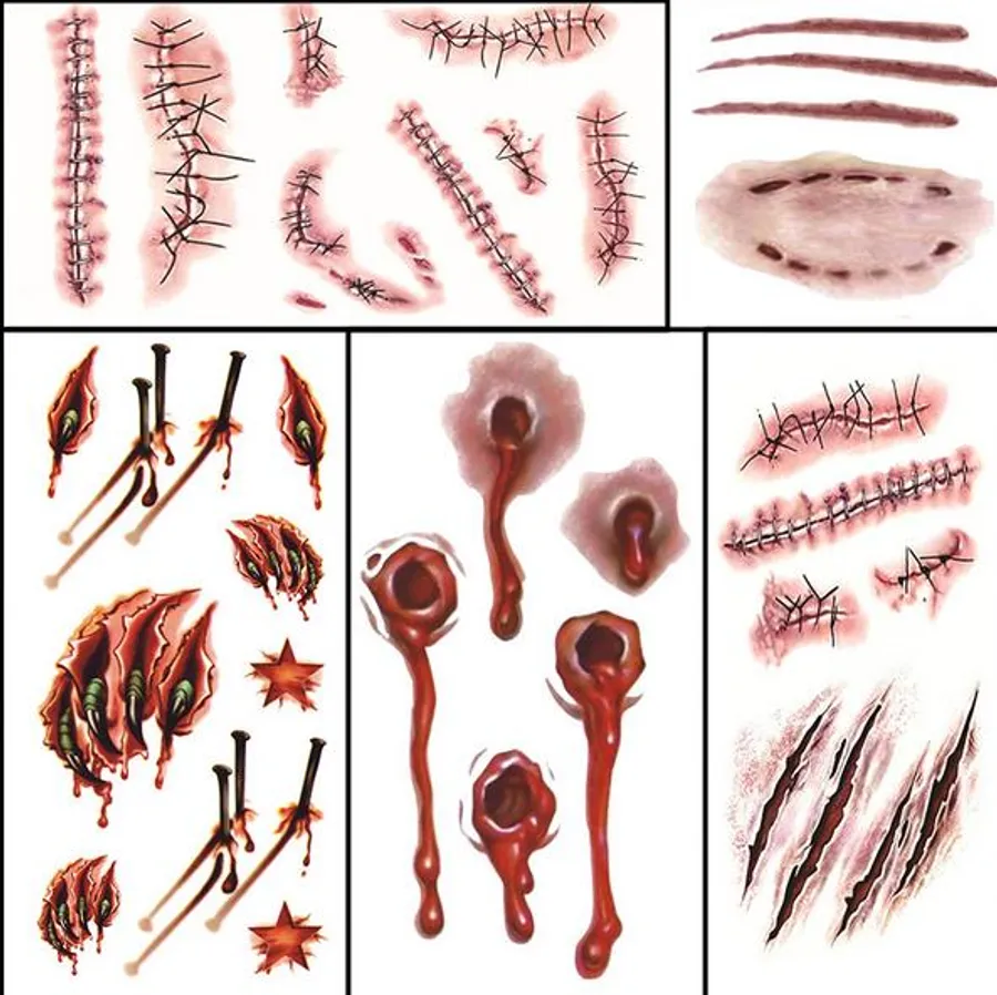 Fake Scab Step-by-Step Guide to Creating Realistic Crying Blood Makeup for ...
