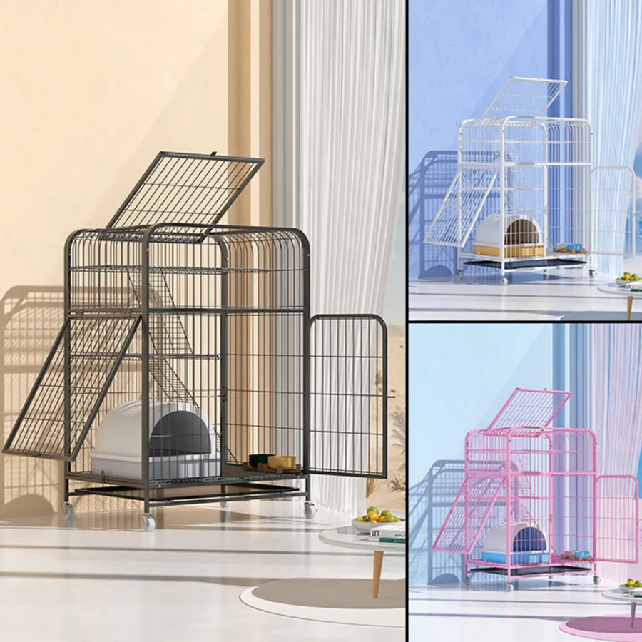 Affordable and spacious indoor cat cages for safe and comfy feline