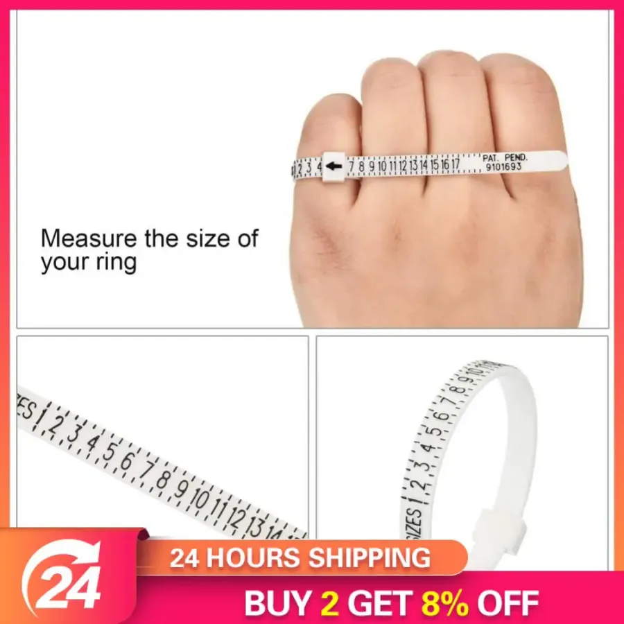 Ring Guide Ruler How to Accurately Measure Your Ring Size for Sterling Silver Rings at ...