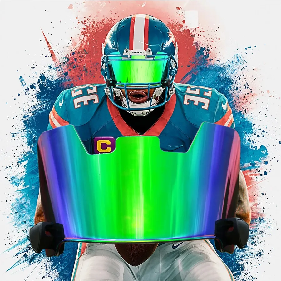 American Football Clear Rainbow Visor Football Affordable Picks