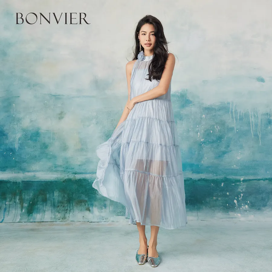 silk laundry halter dress Silk Laundry | Long Halter Dress