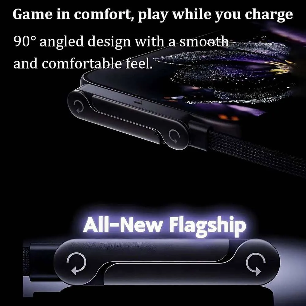 2-in-1 Invisible Cable Multi Charger Cord with Type C Multi-Angle Adjustable Stand 240W Fast Charging Muji