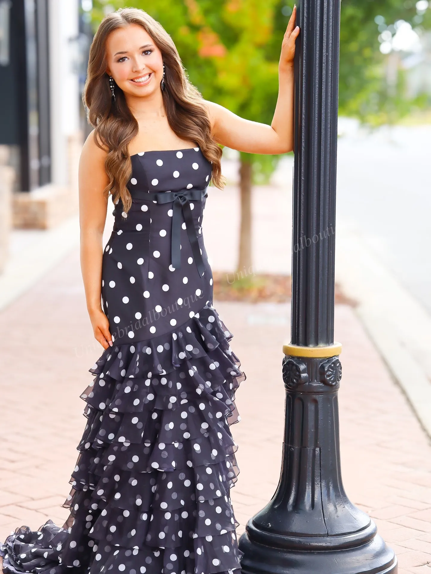Polka Dot Mermaid Prom Queen Gown Ruffle Polkadot Chiffon Fitted Long College Formal Evening Lady Pageant Charity Gala Black Tie Hoco Court ... Polka Dot Mermaid Prom Queen Gown Ruffle Polkadot Chiffon Fitted Long College Formal Evening Lady Pageant Charity Gala Black Tie Hoco Court ...