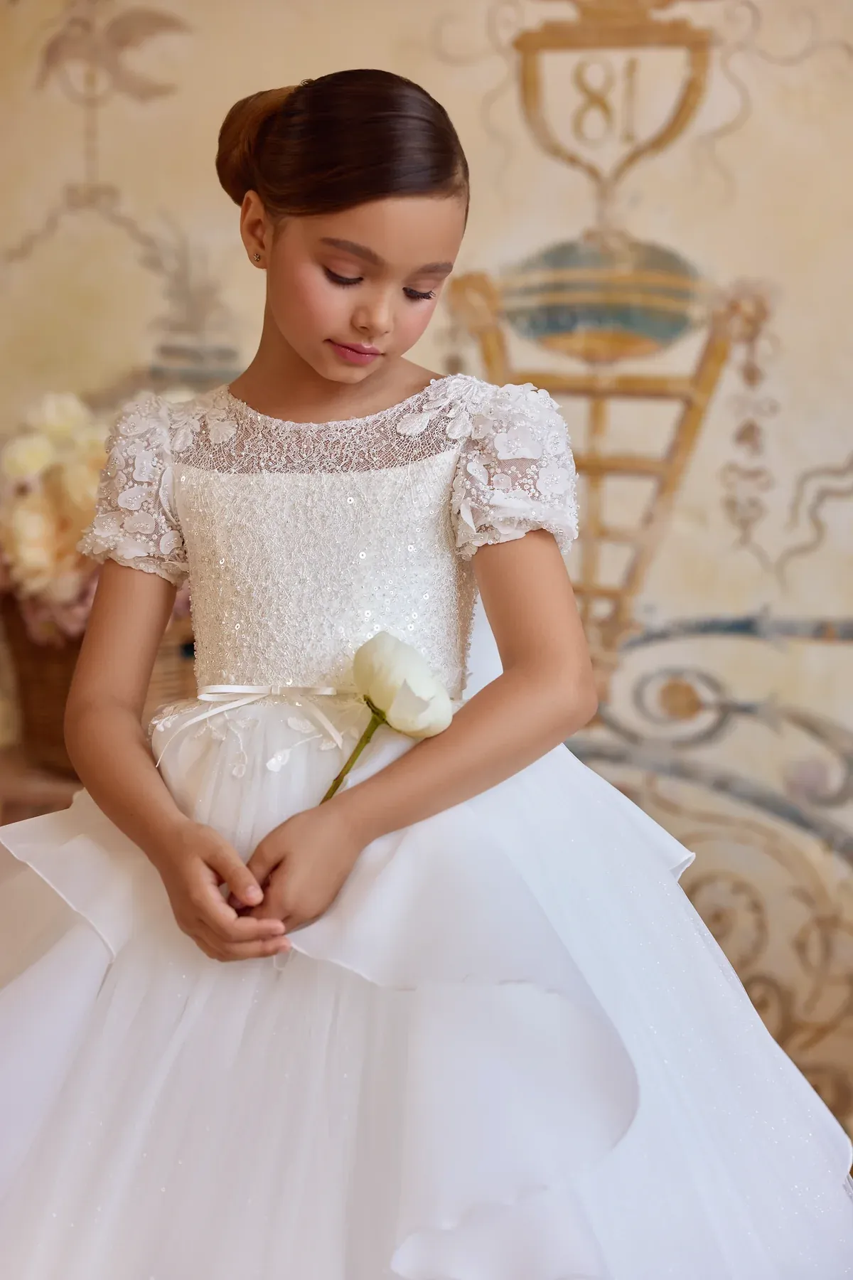 little princess communion dresses Miniature Wedding Dress For Little Girls Short... From Fashion_google,  $93.97