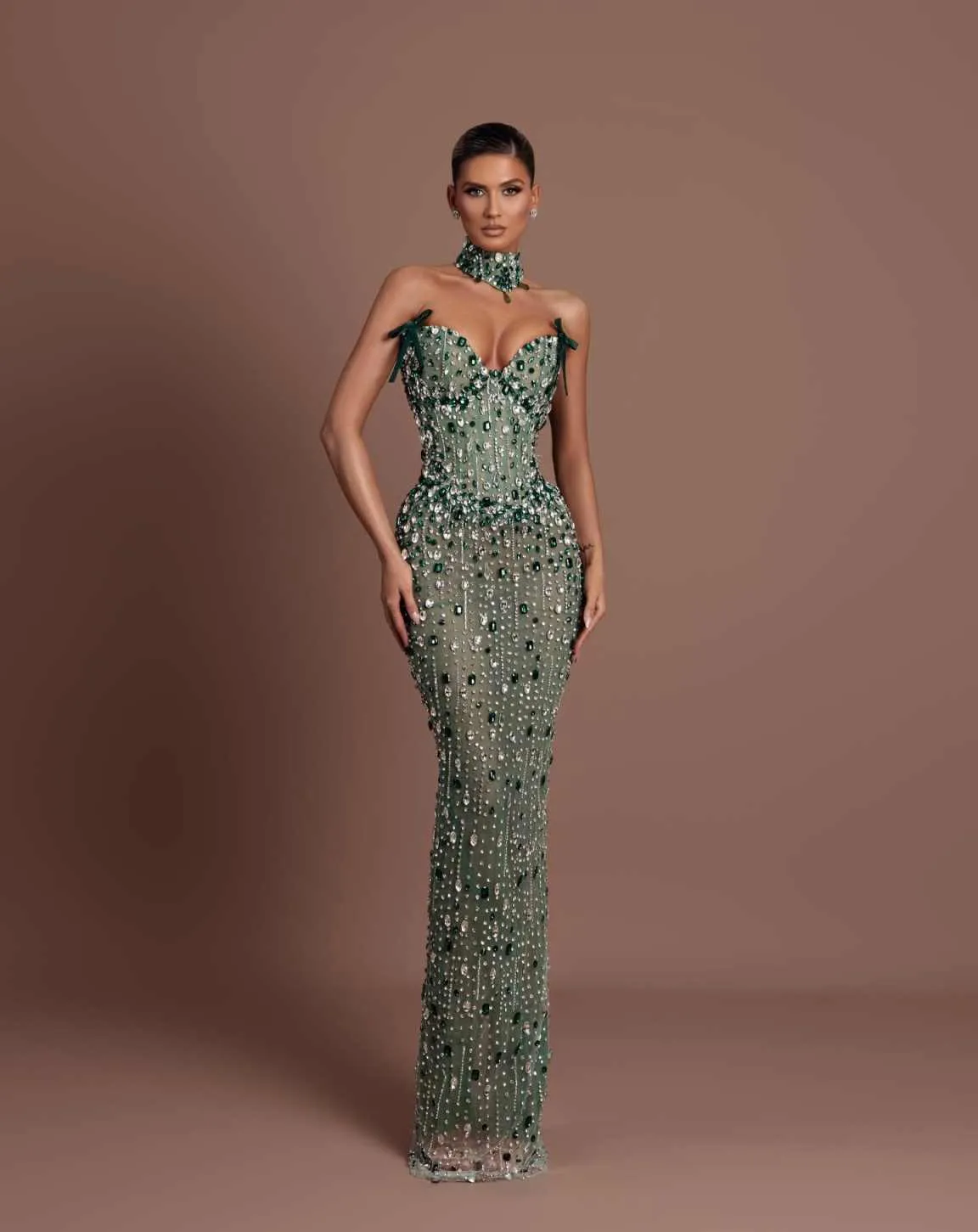 Exquisite Crystal Beaded Mermaid Prom Gown Strapless Sleeveless Evening  Dress With Back Slit And Rhinestones Customized Party Dress From Freesuit,  $329.29 | DHgate.Com
