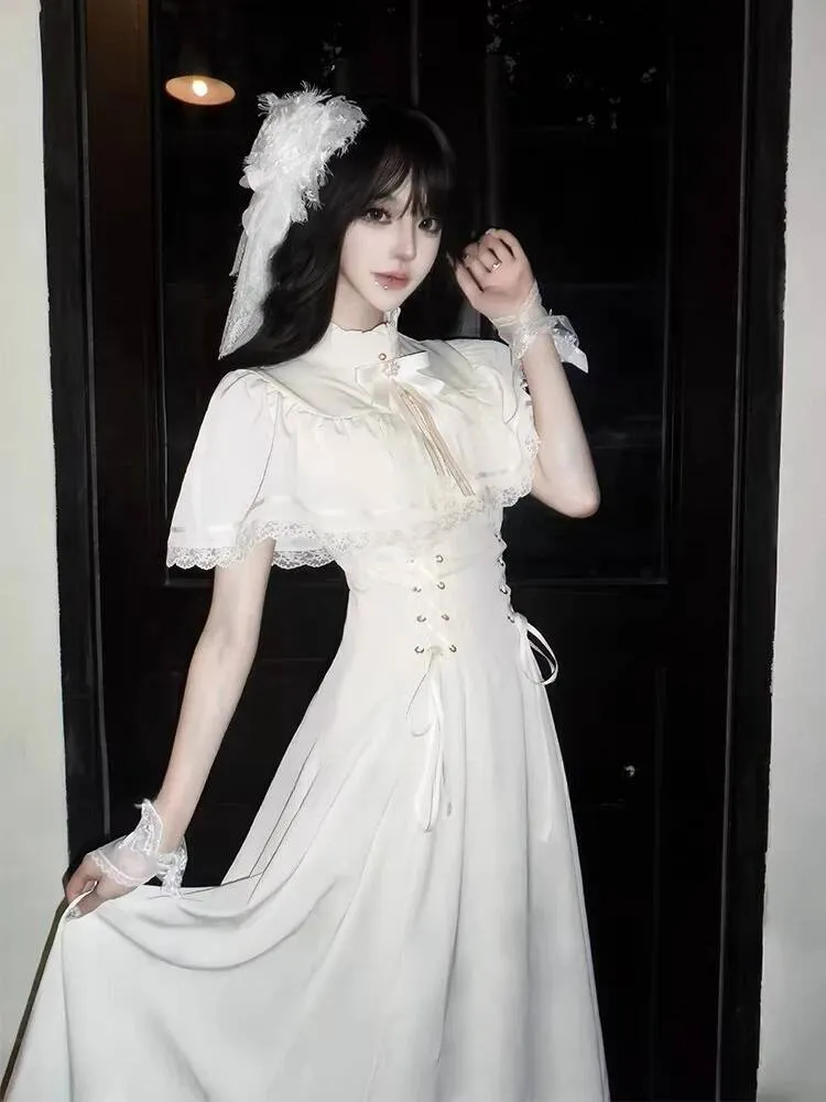 sachin and babi light blue dress French-Style Simple Long-Sleeve Ball Dress, Wedding Dress – Vireous.Shop main image 0