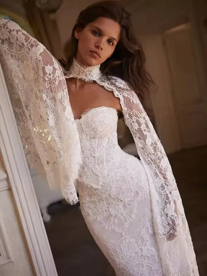 long sleeve slim fit wedding dress Long Sleeved Wedding Dresses