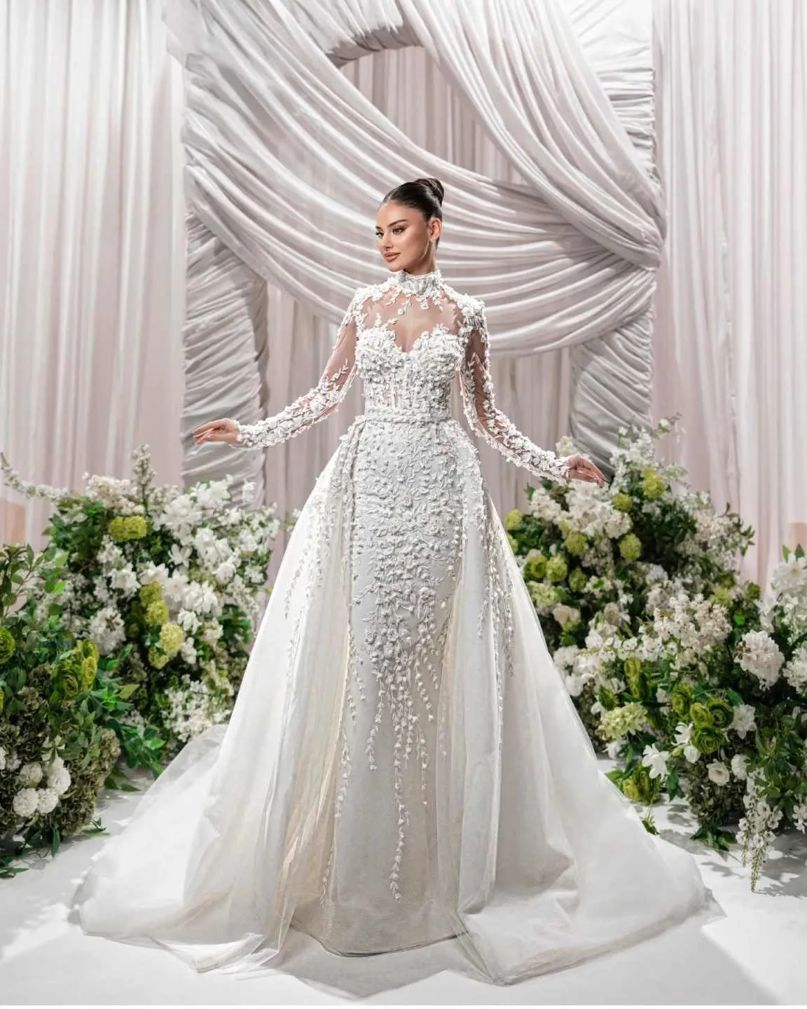 Vintage High Neck Wedding Dresses Appliques Lace... From 184,21  | DHgate