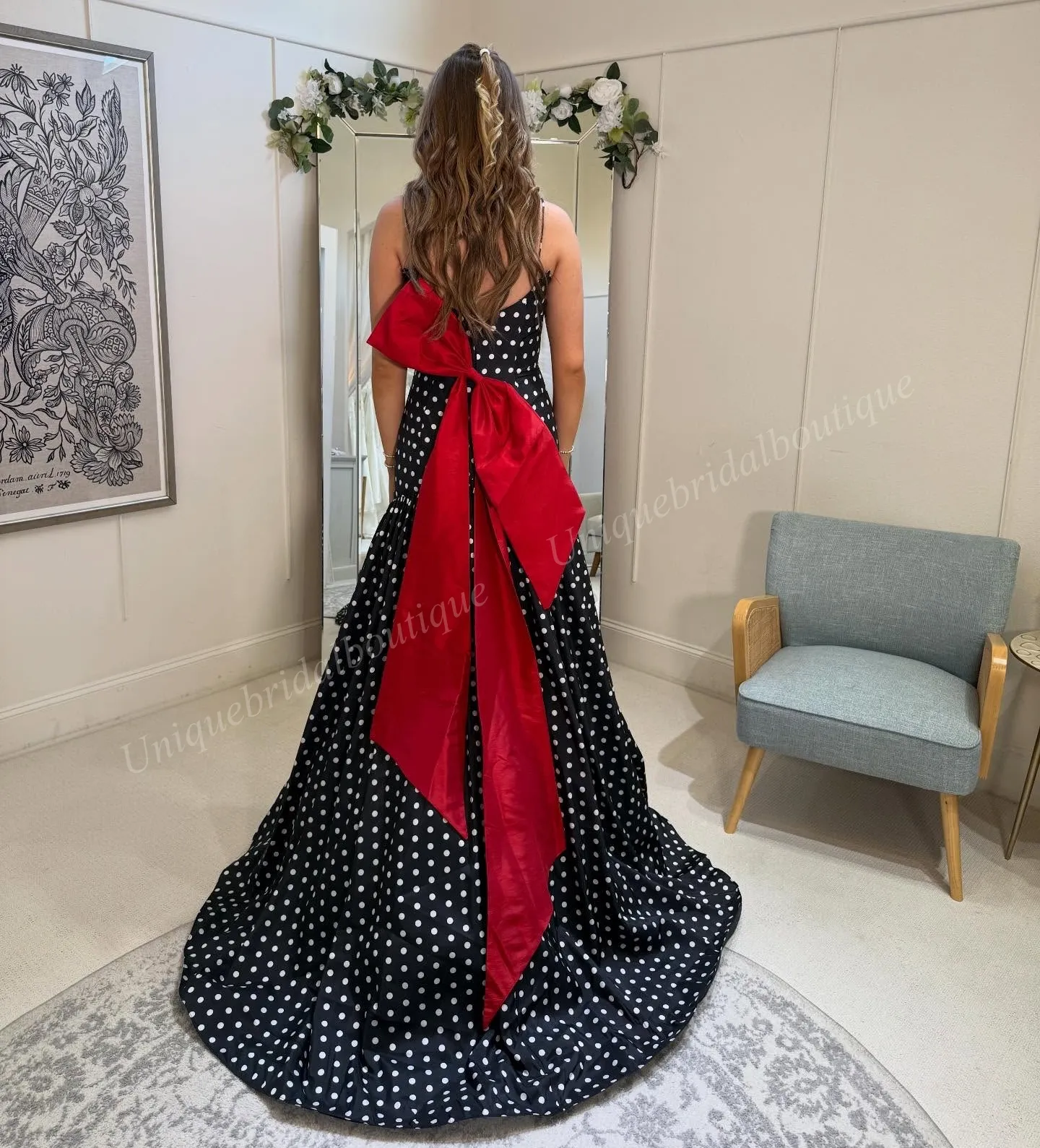 Polka Dot Prom Queen Gown Big Bow Black White Mermaid... From 94  | DHgate