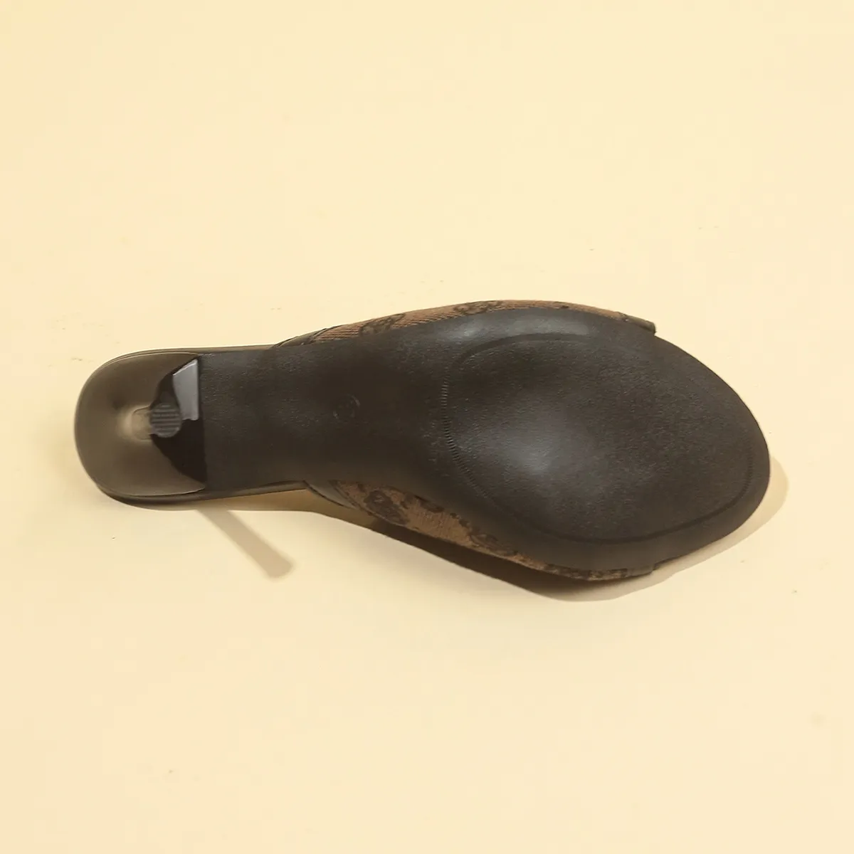 High Heeled Sandals For Women Simple Open Side Thick Heel Shoes_voghion.com